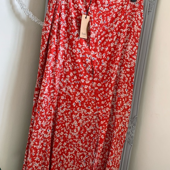 HUSH red floral skirt , size 16 NWT - Picture 5 of 7